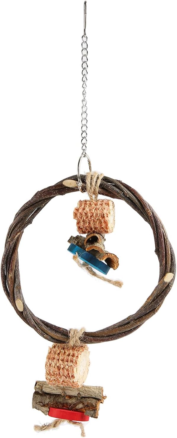 Colorful textured corn-cob bird swing
