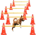 TNZMART Dog Agility Hurdle Cones Pet Jump Training Set Dog Agility Course by TNZMART