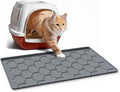 Cat Litter Box Mat, Silicone Kitty Litter Mat, Dark Gray by Garoopion