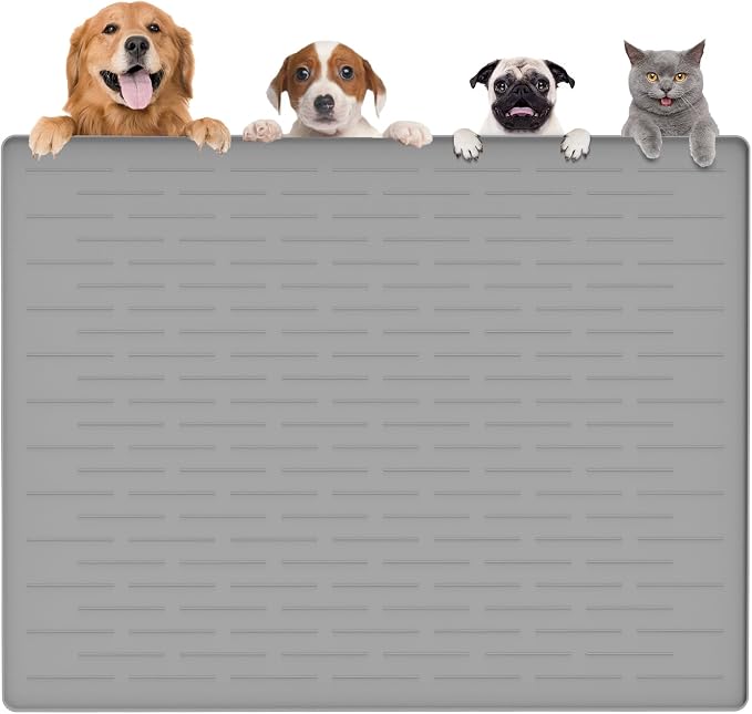 Largest Dog Food Mat, Thinken Waterproof Non-Slip XXXL Pet Feeding Mat by Goldleaf
