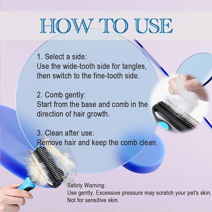 Dog Brush for Shedding 2-in-1 - Image 6