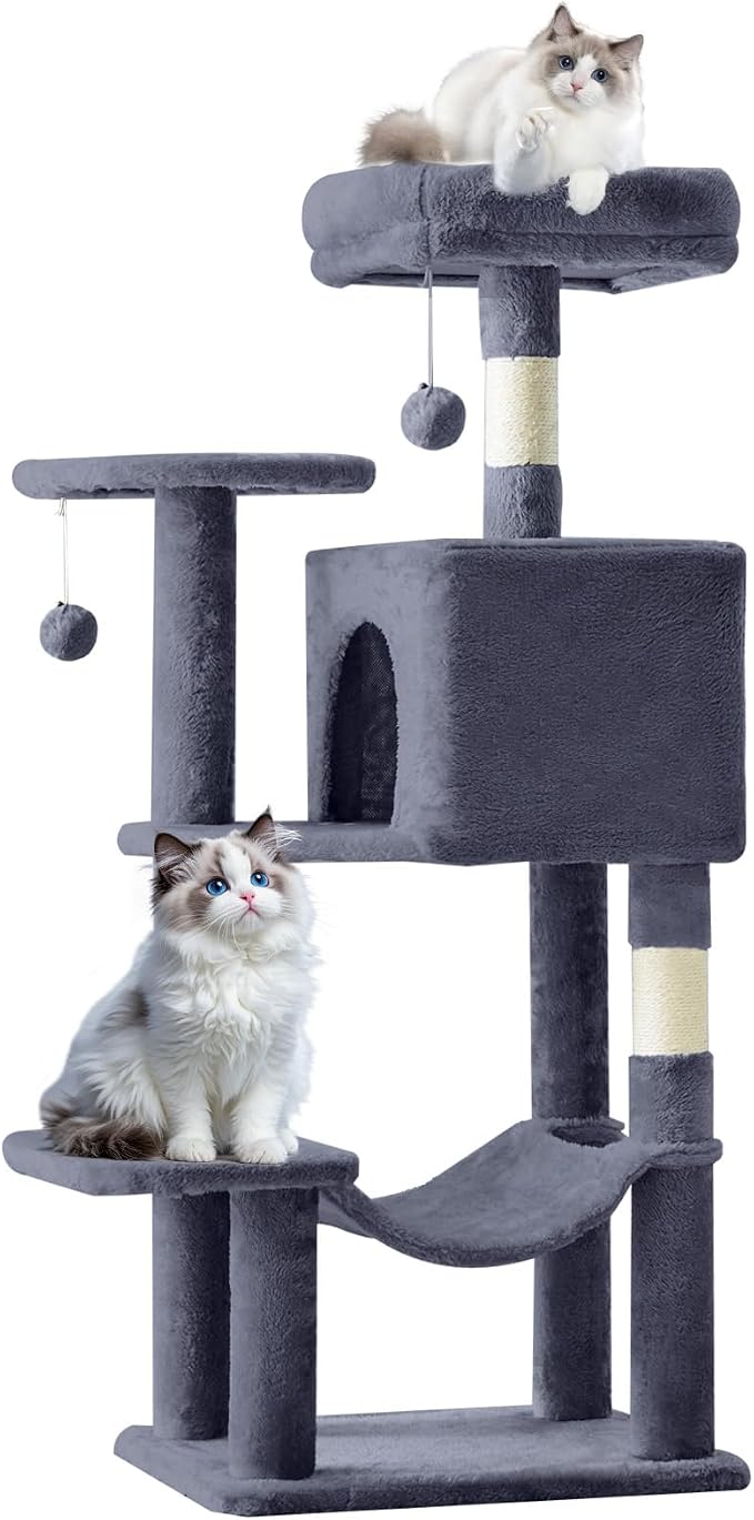 Sweetcrispy 44 inch Cat Tree Tower, Small Cat Climbing Tower by Sweetcrispy