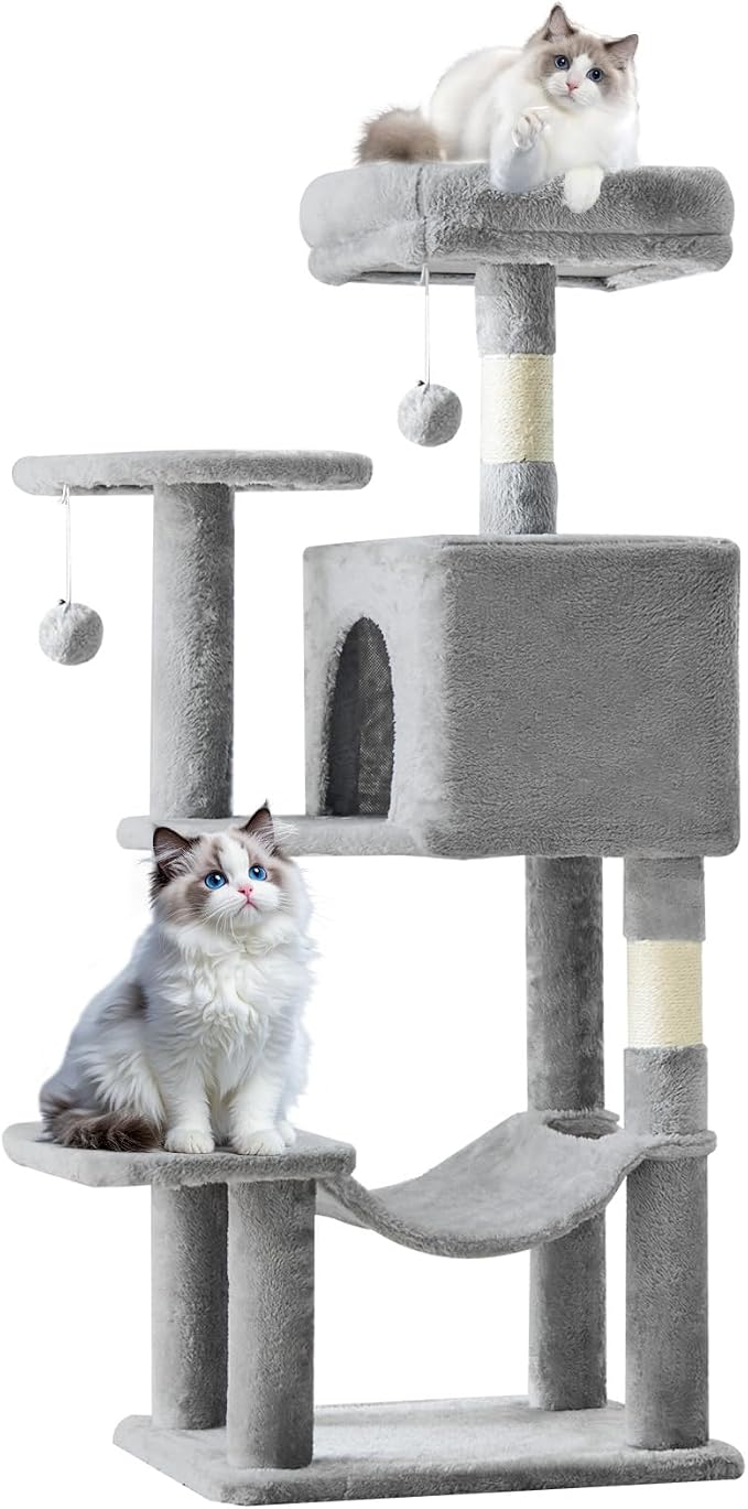 Sweetcrispy 44 Inch Cat Tree Tower, Cat Climbing Tower - Image 7