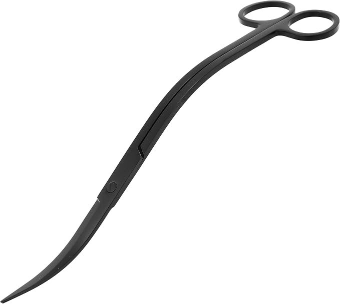 Mandala Crafts Extra Long Black Stainless Steel Curved Aquarium Scissors by MandalaCrafts