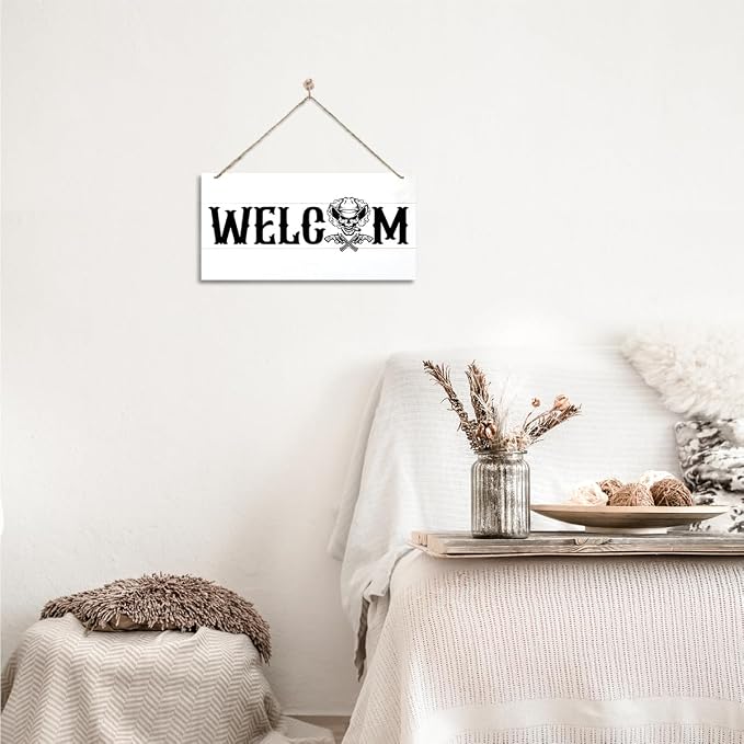 Welcome Sign for Front Door, Welcome Decor Wooden Hanging Sign for Wall Decor - Image 6