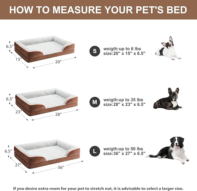 Orthopedic Dog Bed for Large Dogs, Egg Crate Foam Bed for Large Dogs, Equipped - Image 4