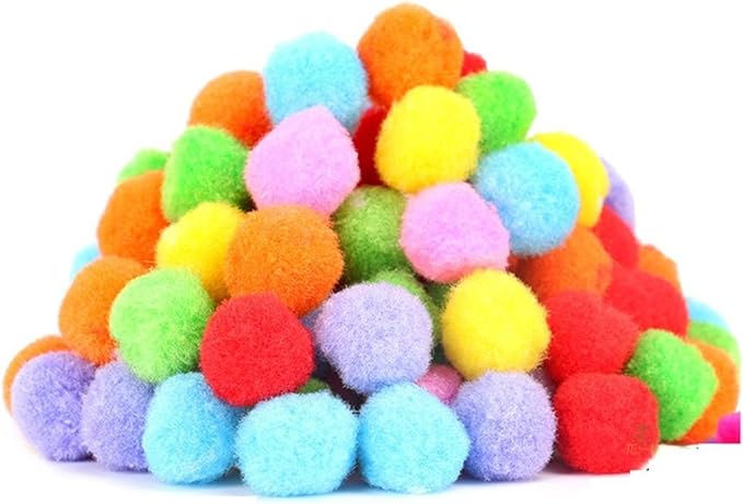 PET SHOW 50pcs 1.5"/3.8cm Cat Toy Balls Soft Kitten Pompon Toys Indoor Cats by PETSHOW