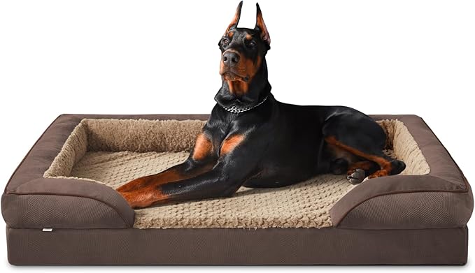INVENHO Orthopedic Dog Bed for Extra Large Dogs, XXL Egg-Crate Foam Dog Couch by INVENHO