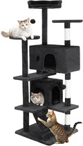 FDW Cat Tree 54in Cat Tower Multi-Level Durable Cat Scratching Post & Cozy Fun by FDW