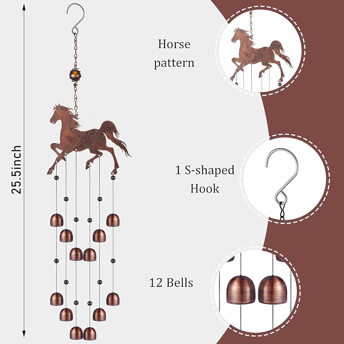 24 Inch Metal Wind Chimes Decor - Image 2