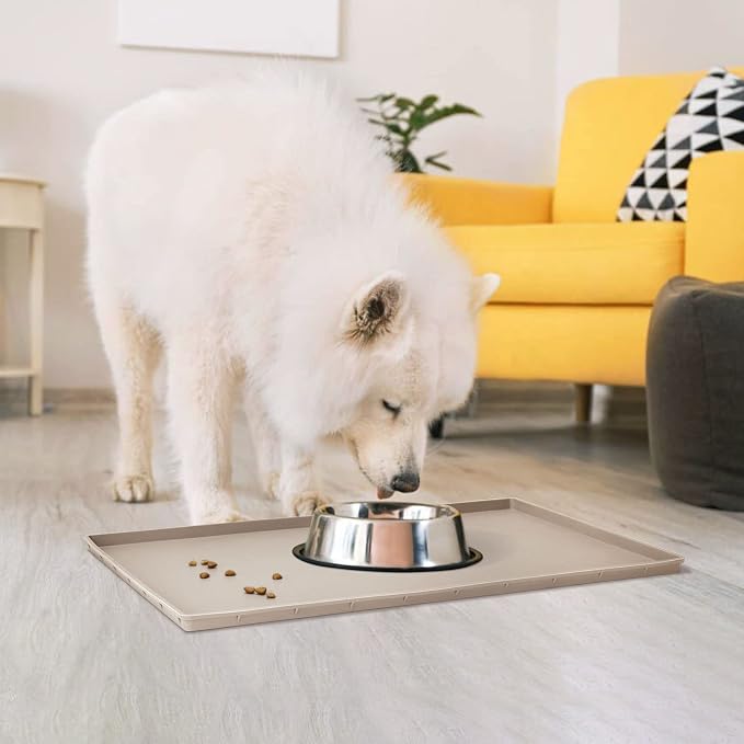 Dog Food Mat, Silicone Waterproof Food Tray, Non Slip Pet Bowl Mats Placemat - Image 7