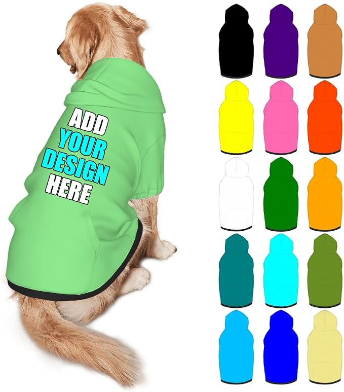 Customized Dog Hoodie with Name Logo Personalized Text Soft & Warm by Mynvzrk