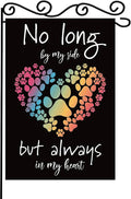 No long by my side but always in my heart Garden Flag, Pet Memorial Garden Flag by WPCTYQ