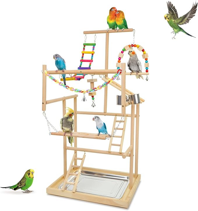Bird Playground, Playstand for Parrot Cage Accessories by HPAWHOMEPART