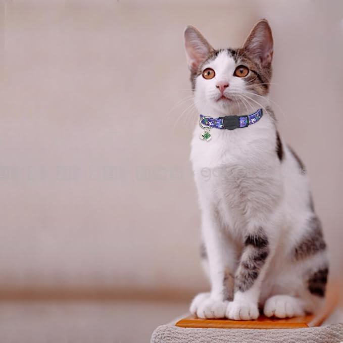 Christmas Cat Collar, Cotton 2 Pack Cat Collar - Image 2