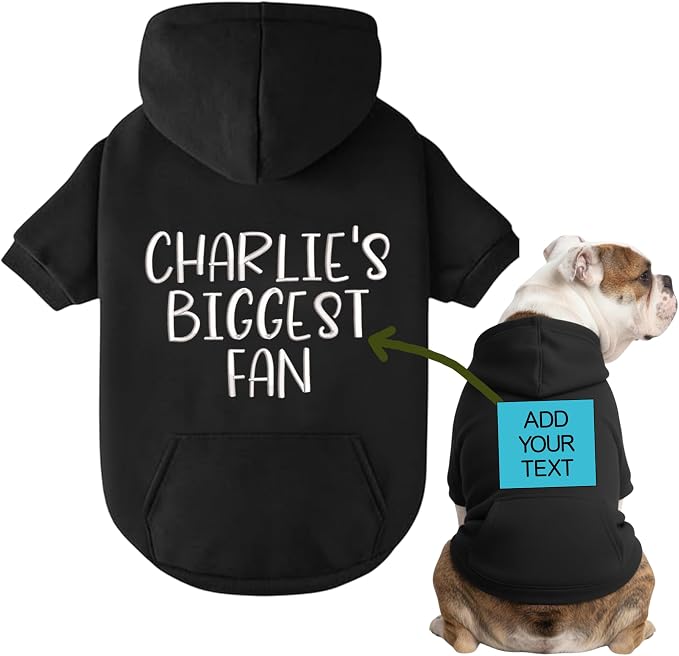 Personalized Name Dog Hoodie, Embroidered Hoodies Pets Name, Custom Pet Memorial by Noni
