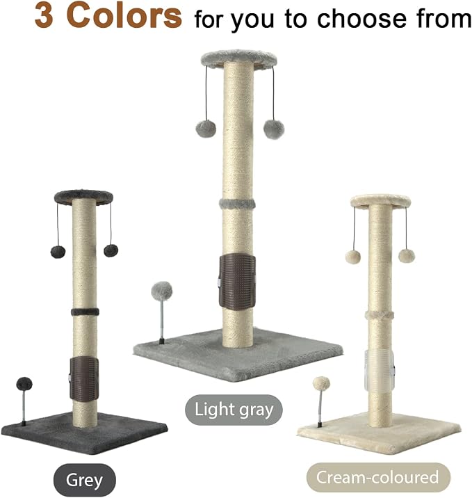 PEEKAB 32" Tall Cat Scratching Post Sisal Scratch Posts - Image 7