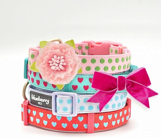 Blueberry Pet Adjustable Flocking Dog Collar by BlueberryPet