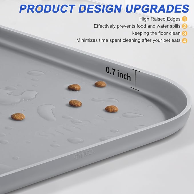 Silicone Pet Feeding Mat with Raised Edge - Image 4