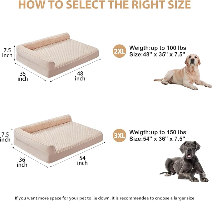 BFPETHOME Orthopedic Dog Beds for Large Dogs-Waterproof Sofa Dog Bed - Image 5