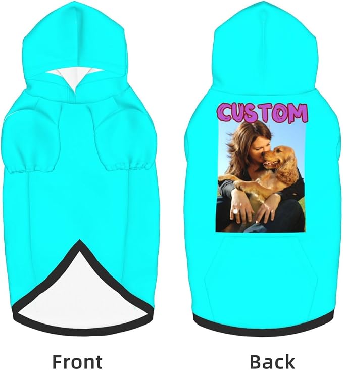 Custom Dog Hoodie Add Your Design Soft & Warm Personalized Photo Text Logo Name - Image 5