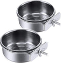 PINVNBY Parrot Feeding Cups Birds Food Dish Stainless Steel Parrot Feeders by PINVNBY