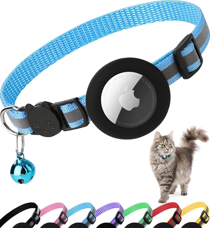 Airtag Cat Collar Breakaway, Reflective Kitten Collar by Treatyourpetswithonlythebest%EF%BC%81