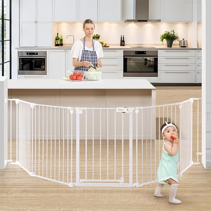 COMOMY 127.8" Extra Wide Baby Gate, Dog Gate by COMOMY