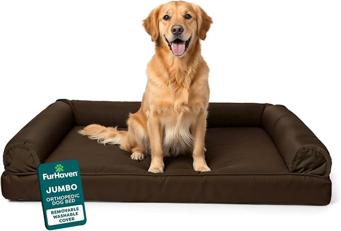 Furhaven Orthopedic Dog Bed for Large Dogs w/ Removable Bolsters & Washable by FurHaven