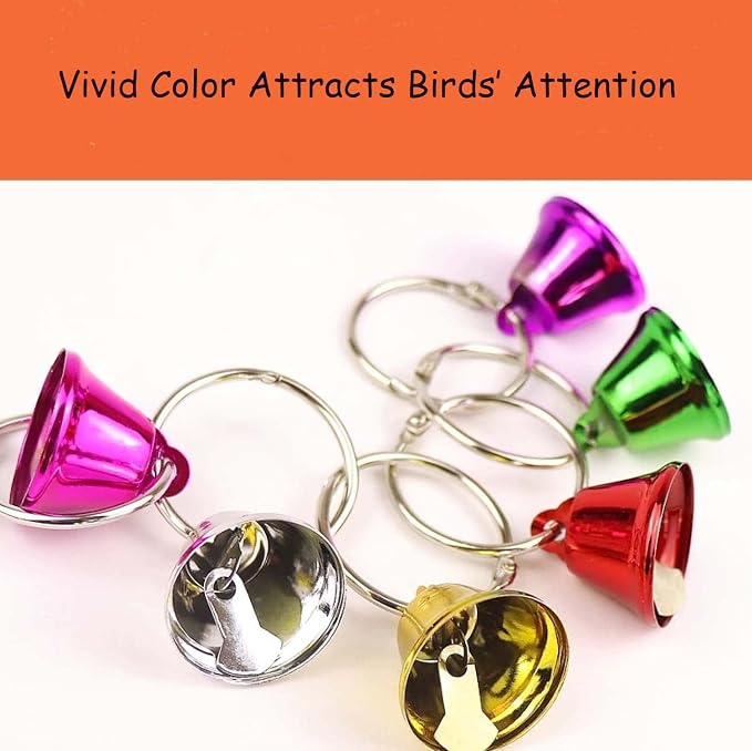 3 Pack Bird Bells Toy Chewing Hanging Ring Toy Cage Bite - Image 5