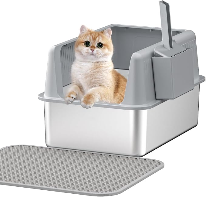 Stainless Steel Cat Litter Box by Unknown