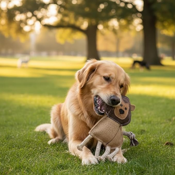 Natural Jute Dog Chew Toy – Lion Shape, Tough & Durable Puppy Teething Toy - Image 2