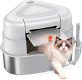 XL Stainless Steel Corner Cat Litter Box by Chumajor