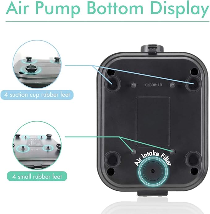hygger Quiet <30dB Aquarium Air Pump, Adjustable Low Decibel Oxygen Fish Tank - Image 5