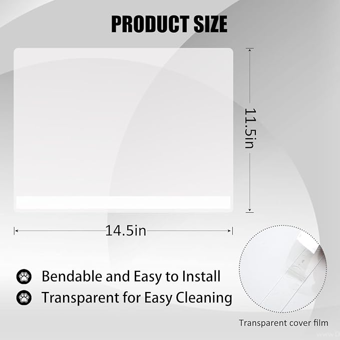 9PCS Cat Litter Box Pee Shields, Transparent Easy Clean Splash Guard - Image 2
