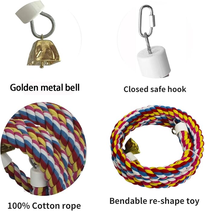 2PCSx 79inch Bird Spiral Rope - Image 4