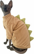 Dinosaur Sphynx Cat Clothes, Soft Polar Fleece Sweater by Kitipcoo