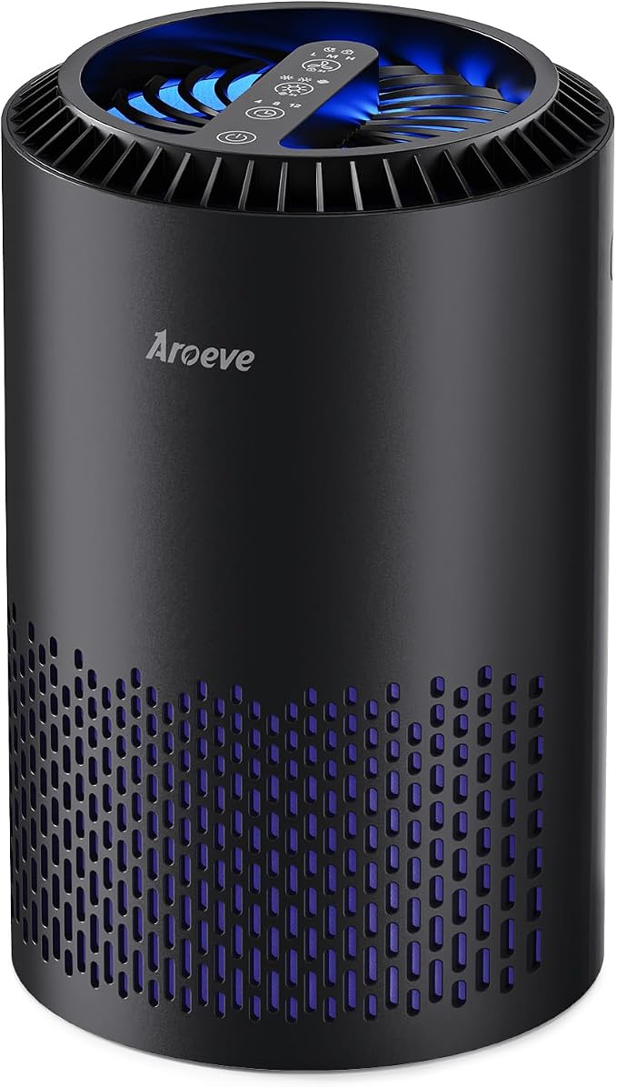 AROEVE Air Purifiers for Bedroom Home, Air Purifier For Smoke Pollen Dander by AROEVE
