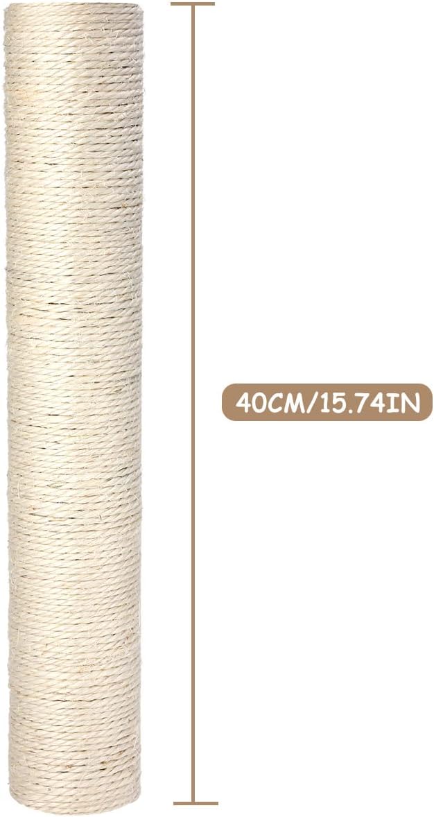 PowerKing Natural Sisal Replacement Scratching Post, 15.7'' 2 Pieces M8 Cat - Image 5