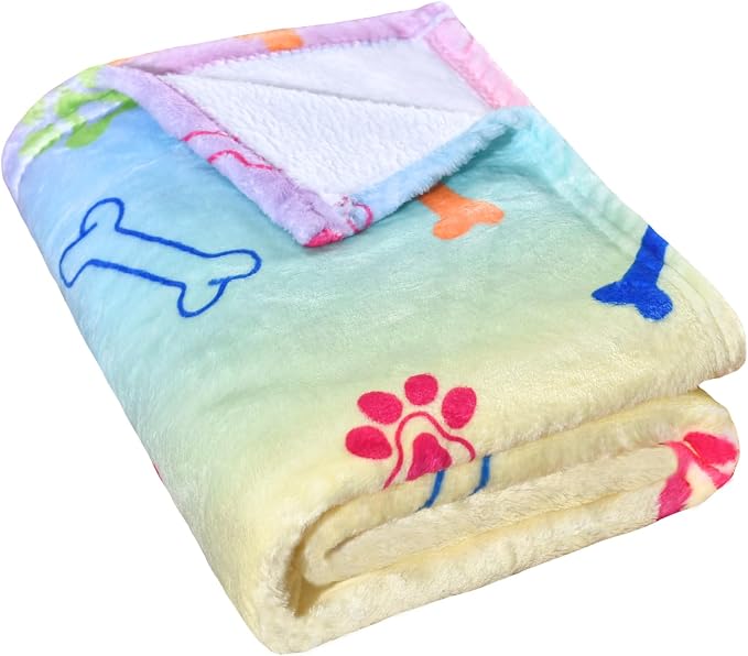Dog Blanket, Super Soft Fluffy Premium Fleece Pet Puppy Blanket by AHOOCUSTOM
