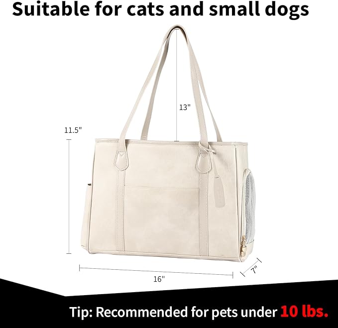 Stylish Dog Purse Carrier, Leather Pet Carrier Bag - Image 2