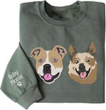 Custom Pet Embroidered Sweatshirt, Custom Dog Face Embroidered Sweatshirt by Lullbabymall