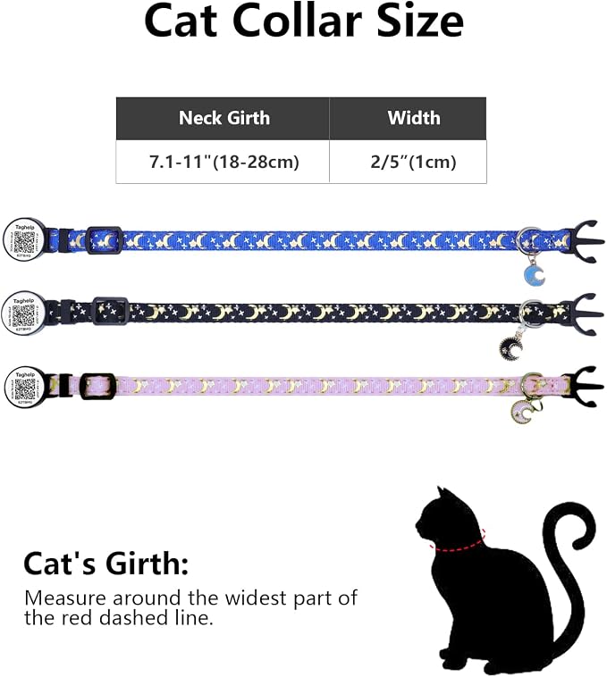 Stars and Moon AirTag Collar - Image 3