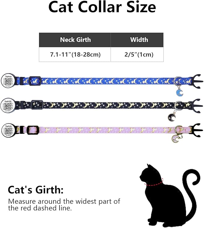 3 Pack Airtag Cat Collar, Breakaway Cat Airtag Collar - Image 3