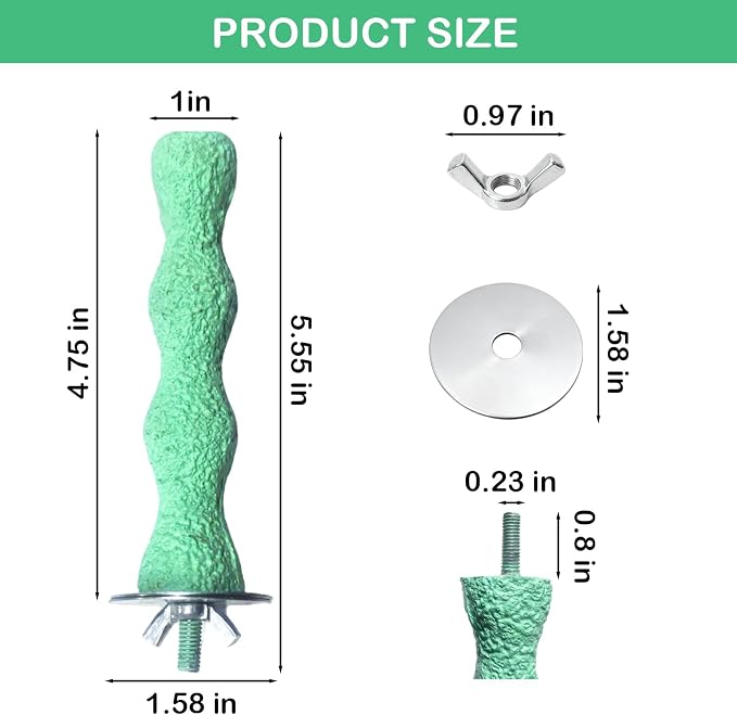 2PCS Bird Beak Grinding Stone, Anti-Slip Parrot Nail Trimming Stick, Parrot - Image 2