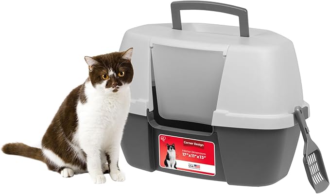 IRIS USA Corner Cat Litter Box Enclosure by IRISUSA