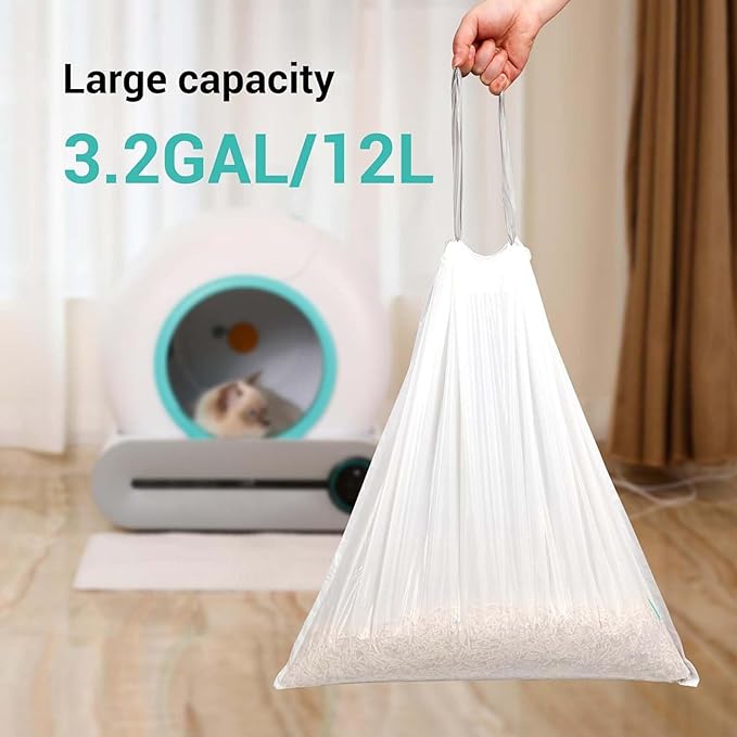 80 Count Waste Bags for Self-Cleaning Cat Litter Box, Replacement Extra Large - Image 3