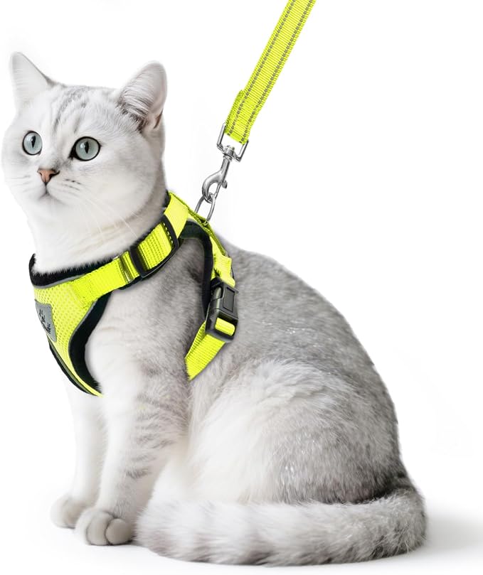PUPTECK Cat Harness and Leash Set Escape Proof Reflective Cat Walking Harness by PUPTECK