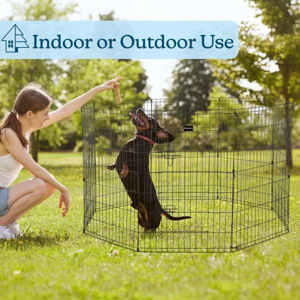 Dog Playpen - Foldable Metal Exercise Puppy Play Pen - Indoor/Outdoor Dog Fence - Image 4