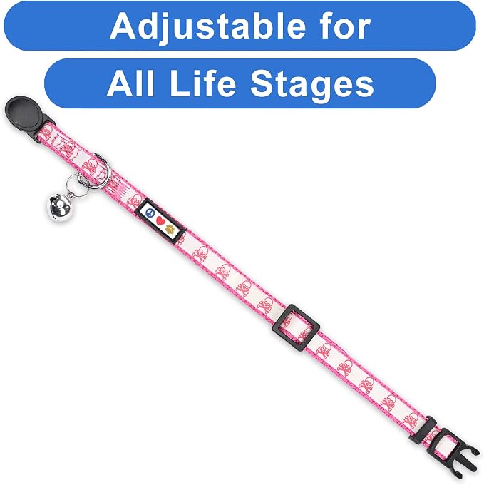 Pawtitas Halloween Cat Collars for Cats Adjustable Collar Glow in The Dark - Image 5